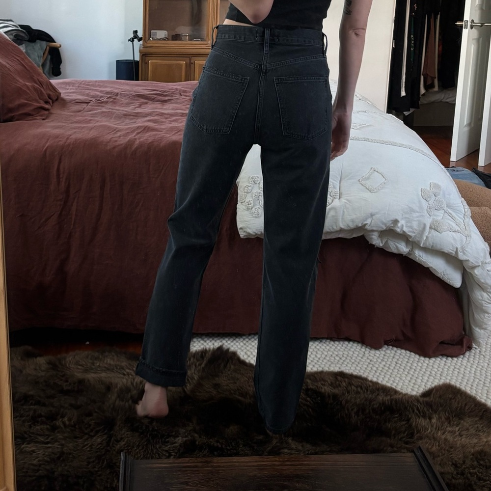 Agolde 90s pinch waist black ripped jeans - Picture 3 of 3
